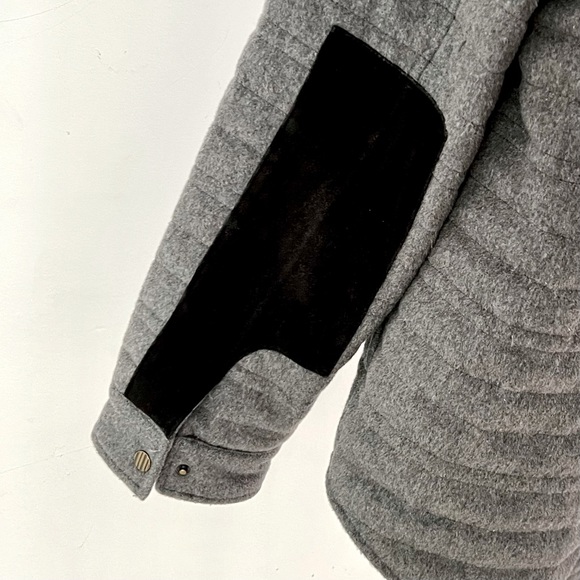 Billy Reid Quilted Michael Shirt Jacket - Grey - Size Large - Picture 3 of 9